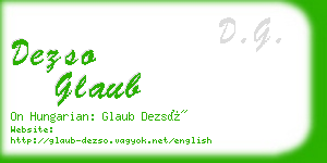 dezso glaub business card